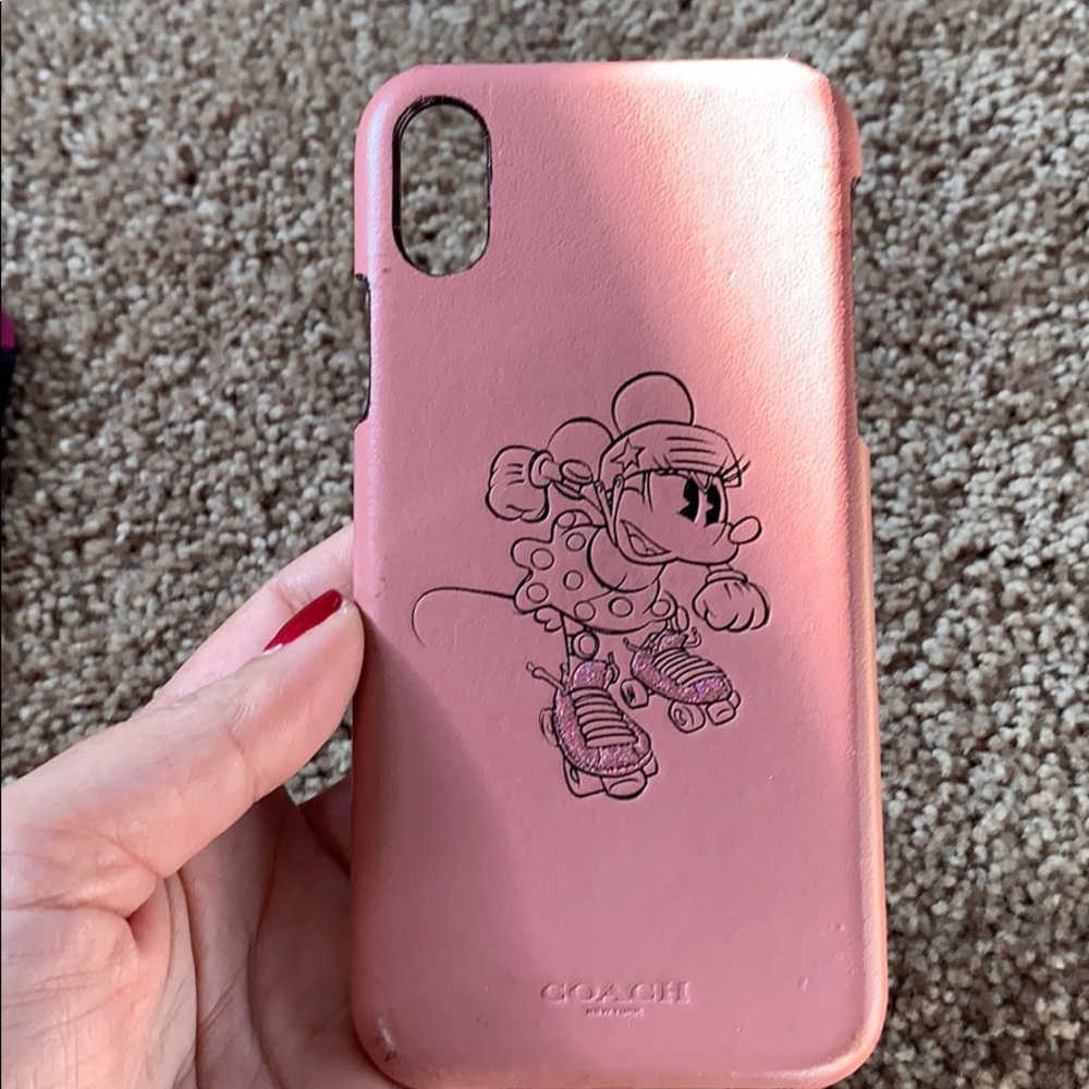 Disney coach iPhone X leather case